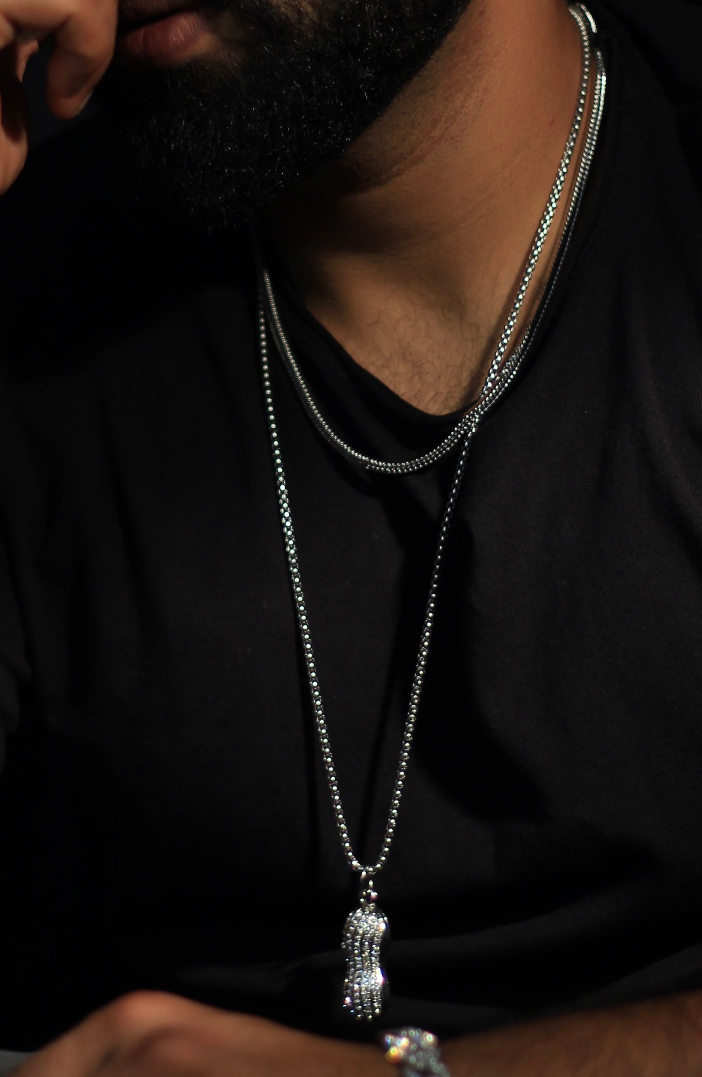 Peanut Freshwater pearl chain( Titanium Steel)