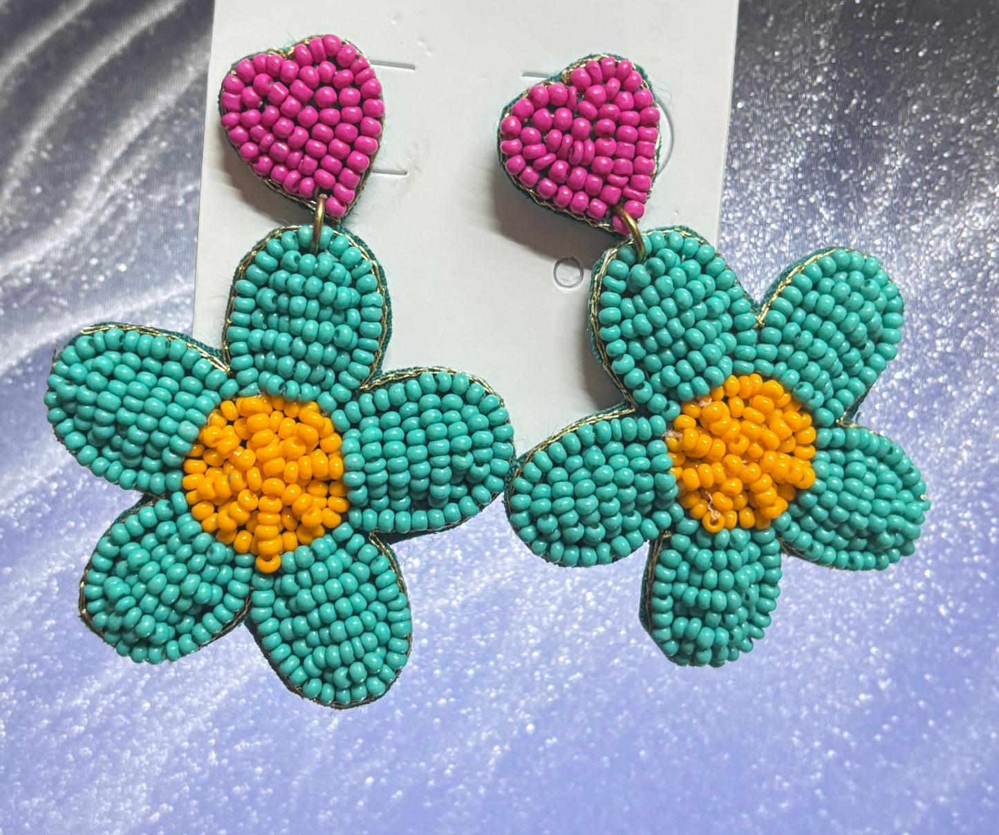 Beaded Phool Earrings