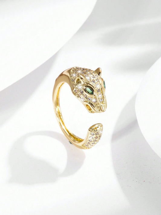 Boho Gold Panther Ring