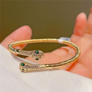 Studded Snake Gold Cuff