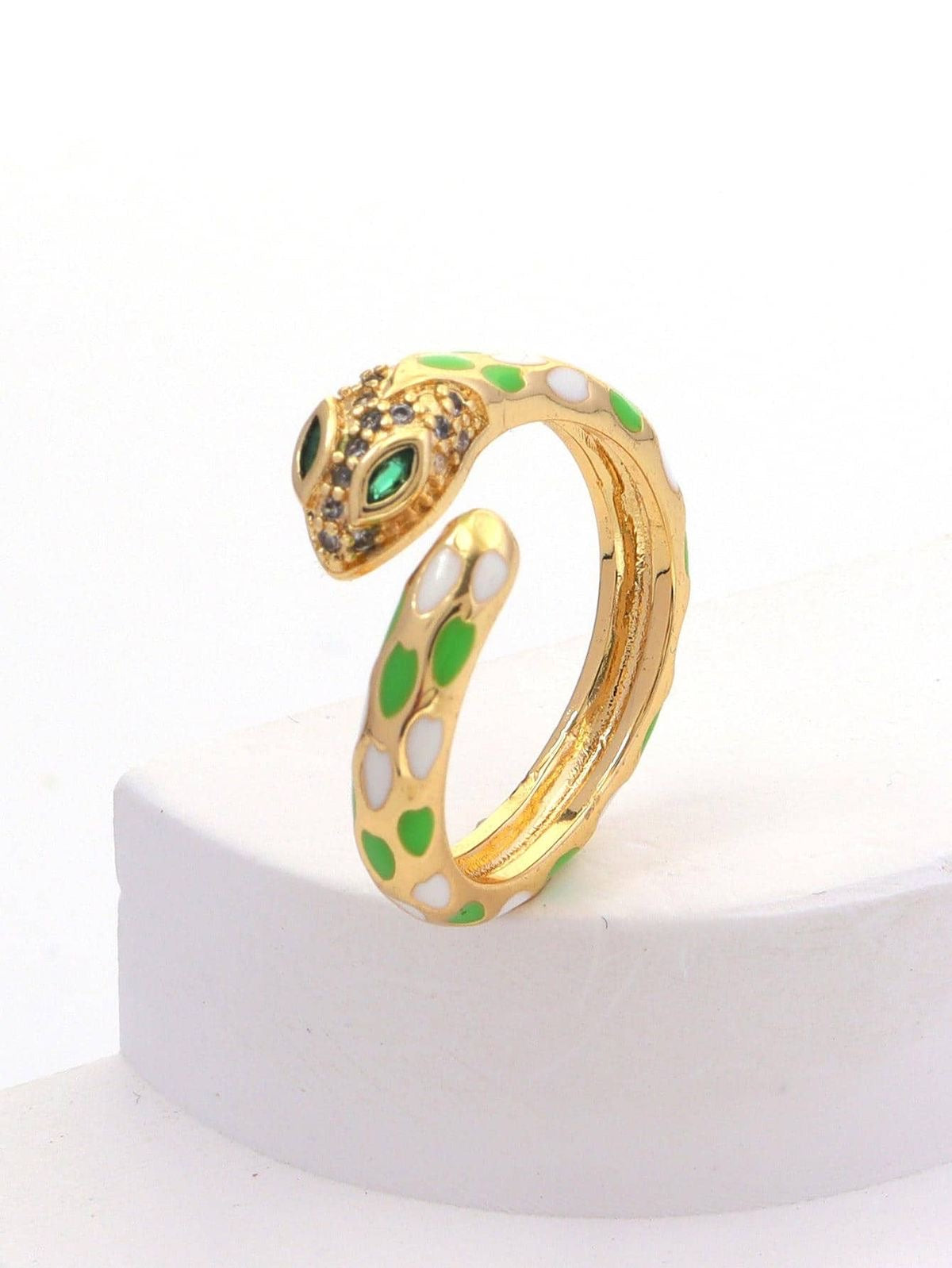 Masha Snake Green Ring