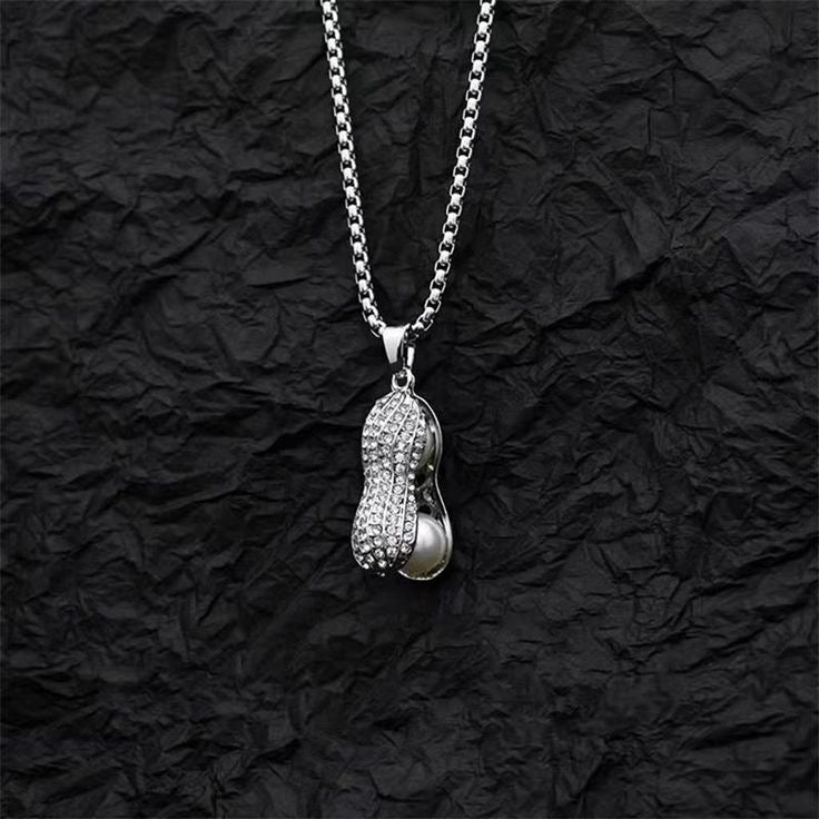 Peanut Freshwater pearl chain( Titanium Steel)